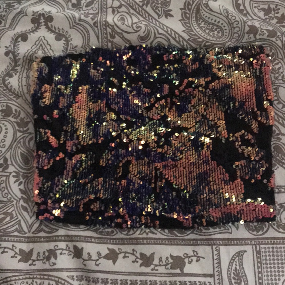 Sequin tube top
